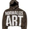 Brown Normalize Art Hoodie