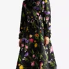 Elsbeth Carrie Preston Black Floral Coat