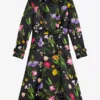 Elsbeth Carrie Preston Black Floral Trench Coat