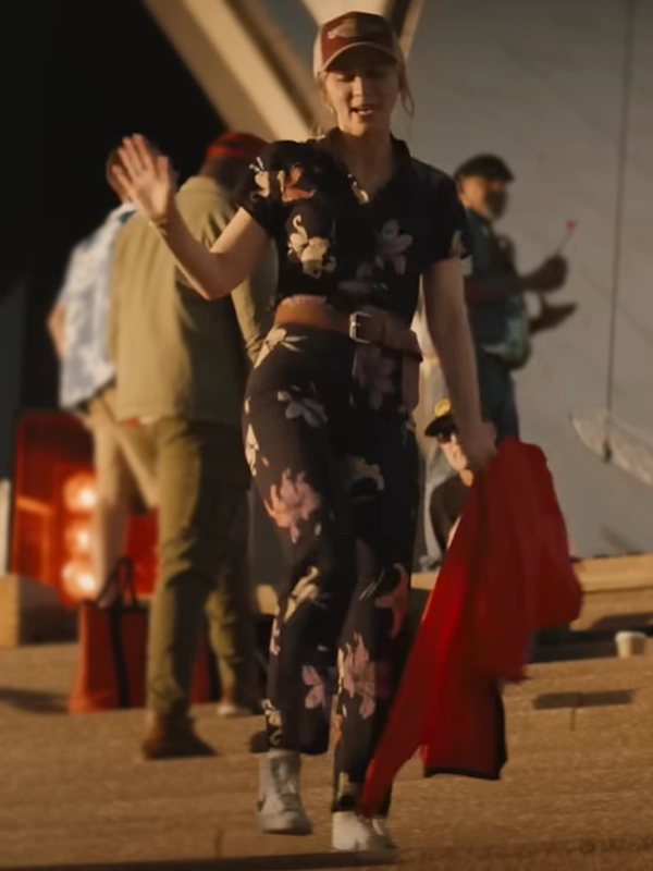 Emily Blunt Floral Jumpsuit