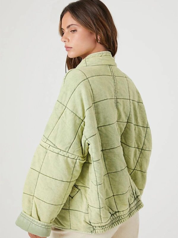 Forever 21 Green Quilted Jacket