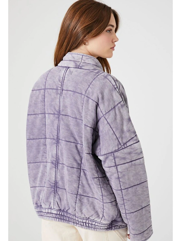 Forever 21 Purple Quilted Jacket