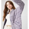 Forever 21 Quilted Jacket Purple