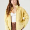 Forever 21 Yellow Quilted Jacket