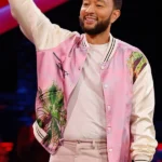 John Legend The Voice S25 Pink Bomber Jacket