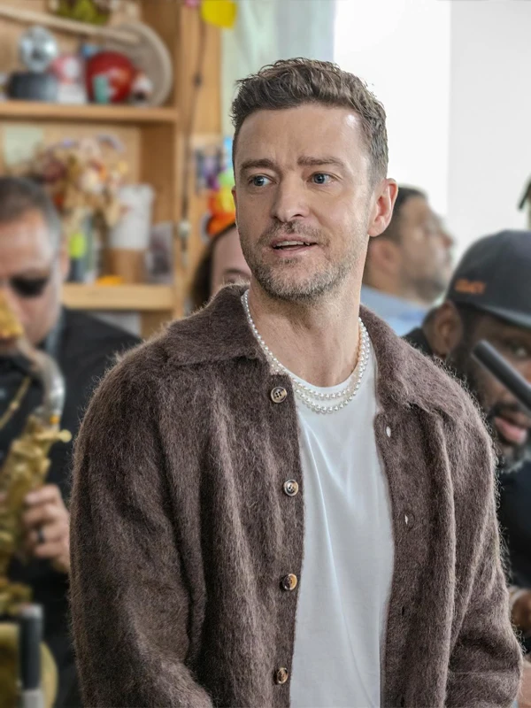 Justin Timberlake Tiny Desk Concert Jacket Brown