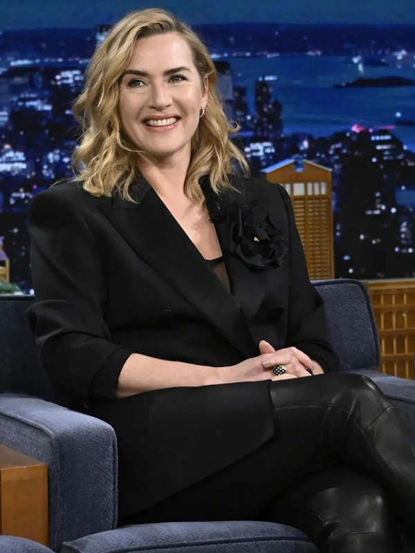 Kate Winslet Black Double Breasted Blazer