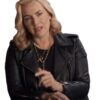 Kate Winslet The Regime Black Leather Jacket