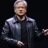 Nvidia CEO Jensen Huang Black Leather Jacket