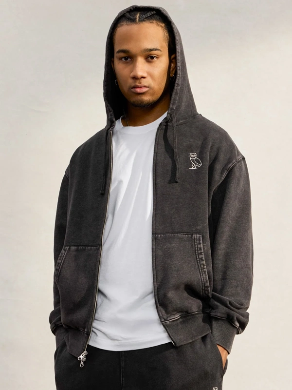 OVO Muskoka Grey Zip-Up Hoodie