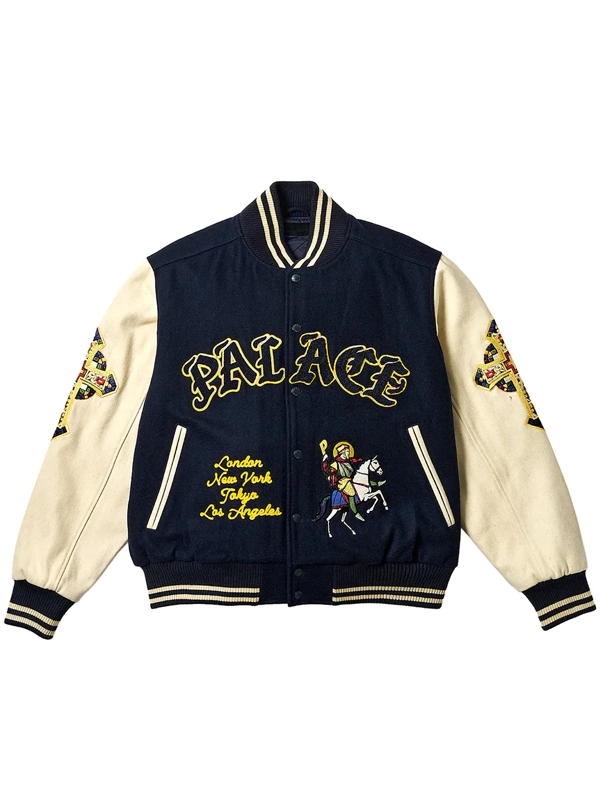 Palace Saints Varsity Jacket Blue