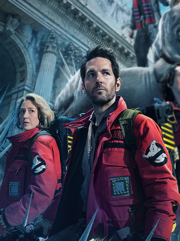 Paul Rudd Ghostbusters Frozen Empire Red Jacket