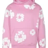 Pink Denim Tear Hoodie