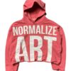 Pink Normalize Art Hoodie