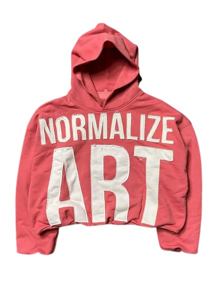 Pink Normalize Art Hoodie