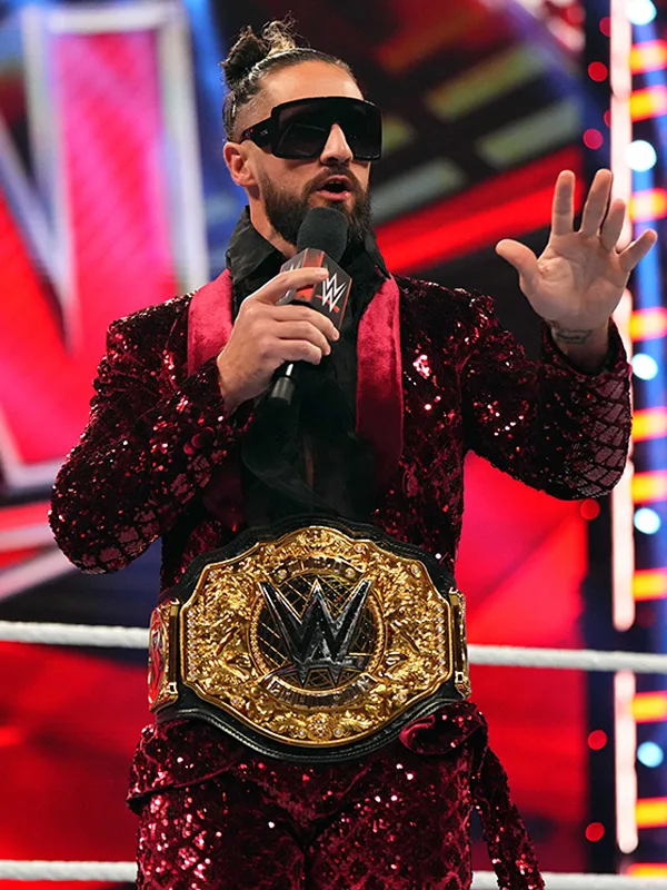 WWE Raw Seth Rollins Sequin Blazer | Red Sparkle Coat