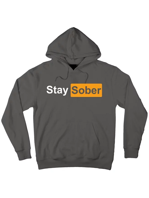 Stay Sober Hoodie Grey