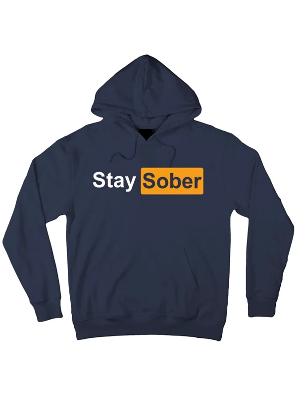 Stay Sober Hoodie Navy Blue