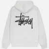 Stussy White Zip-Up Hoodie