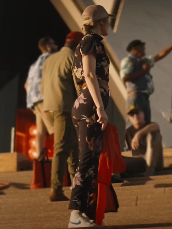 The Fall Guy Emily Blunt Black Floral Jumpsuit