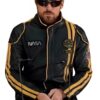 The Fall Guy Ryan Gosling Yellow Stripes Leather Jacket