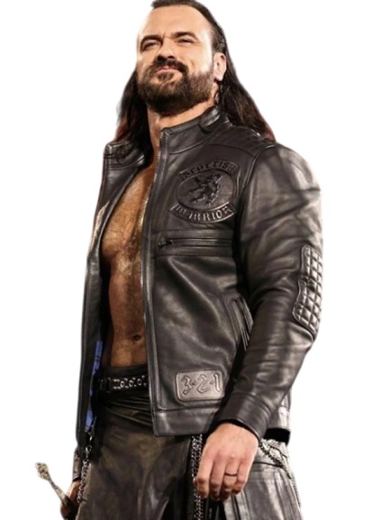 WWE Raw Drew McIntyre Black Leather Jacket