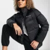 Black Puffer Champion Jacket