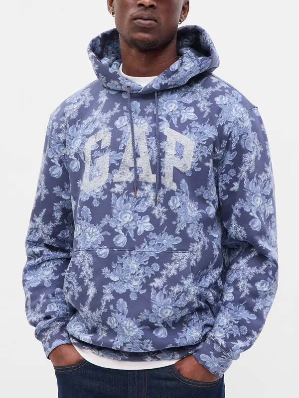 Blue Gap Floral Hoodie