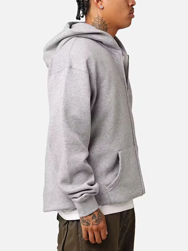 Carre Rara Grey Full Zip Hoodie