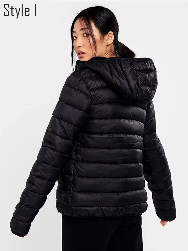 Champion Black Hooded Puffer Jacket