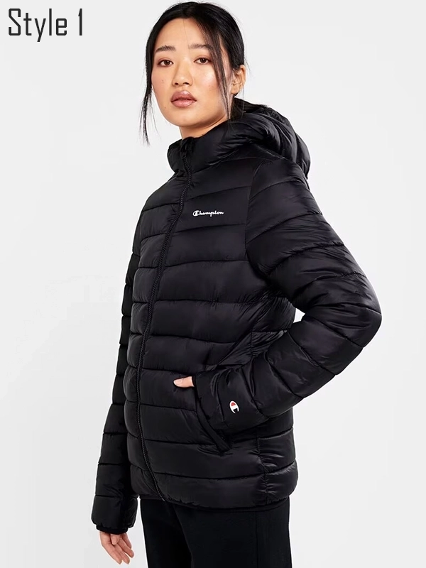 Champion Puffer Jacket Black - Jackets Junction