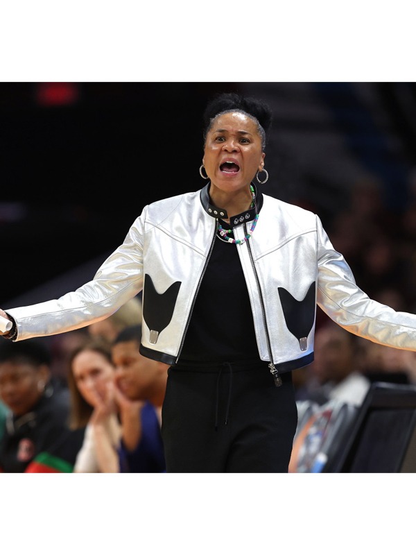 Dawn Staley Lv Silver Leather Jacket