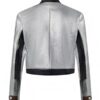 Dawn Staley Silver Leather Jacket Louis Vuitton