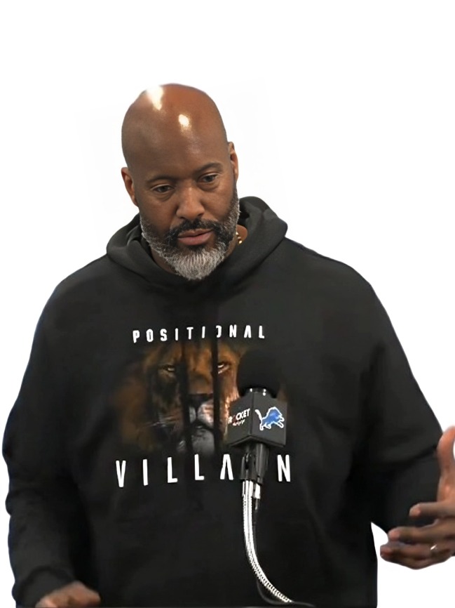 Detroit Lions Villain Hoodie Black - Jackets Junction