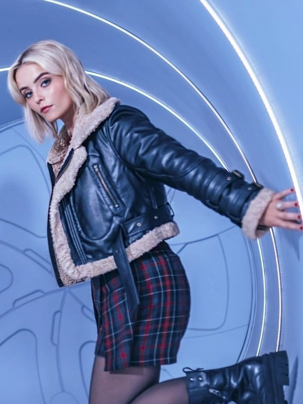 Doctor Who Millie Gibson Black Leather Jacket