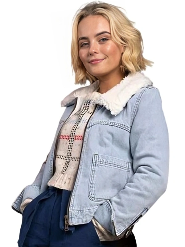 Doctor Who Millie Gibson Denim Sherpa Jacket