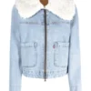 Doctor Who Ruby Sunday Blue Denim Sherpa Jacket