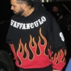 Drake Flame Hoodie Vaffanculo