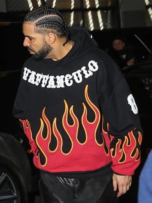 Drake Flame Hoodie Vaffanculo