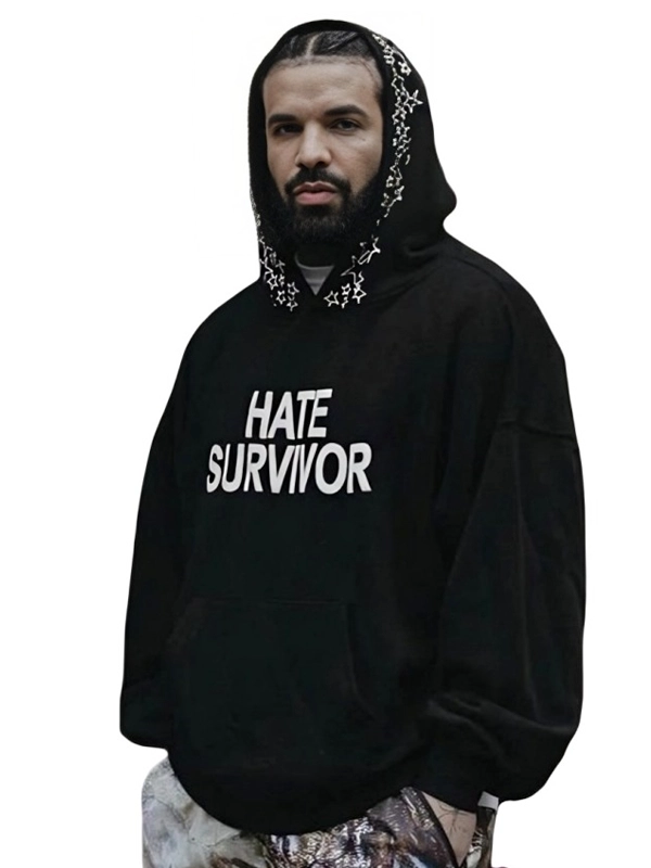 Drake Hate Survivor Hoodie Black Jackets Junction