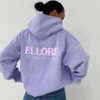 Ellore Purple Boxy Oversized Hoodie