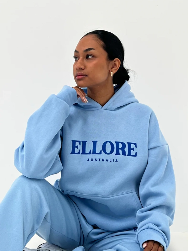 Ellore Sky Blue Hoodie