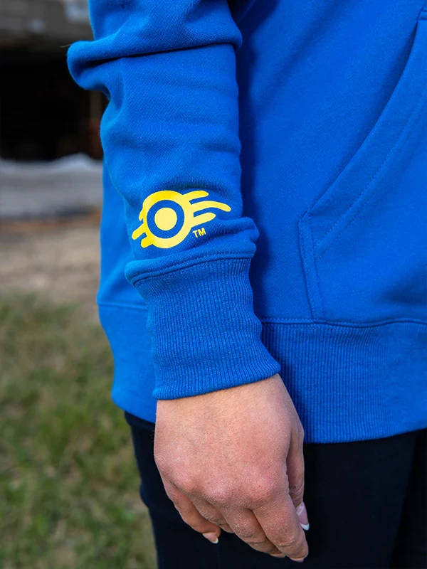 Fallout 33 Blue Zip-Up Hoodie