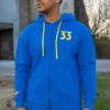 Fallout Vault 33 Blue Zip-Up Hoodie