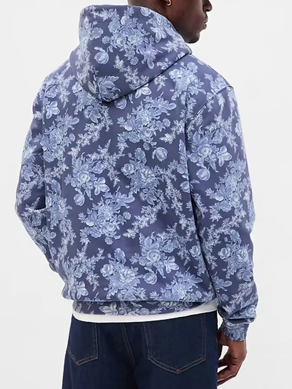 Gap Floral Hoodie Blue