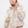 Gap Multi Floral Cropped Hoodie