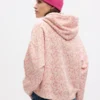 Gap Pink Floral Cropped Hoodie