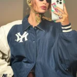 Hailey Bieber New York Yankees Starter Bomber Jacket