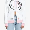 Hello Kitty White Zip-Up Hoodie