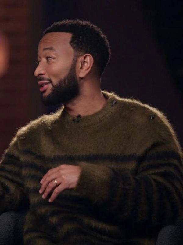 John Legend Striped Sweater The Voice S24